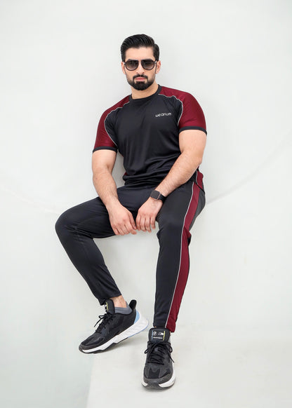 Topnotch Black/Burgundy - Dri-Fit