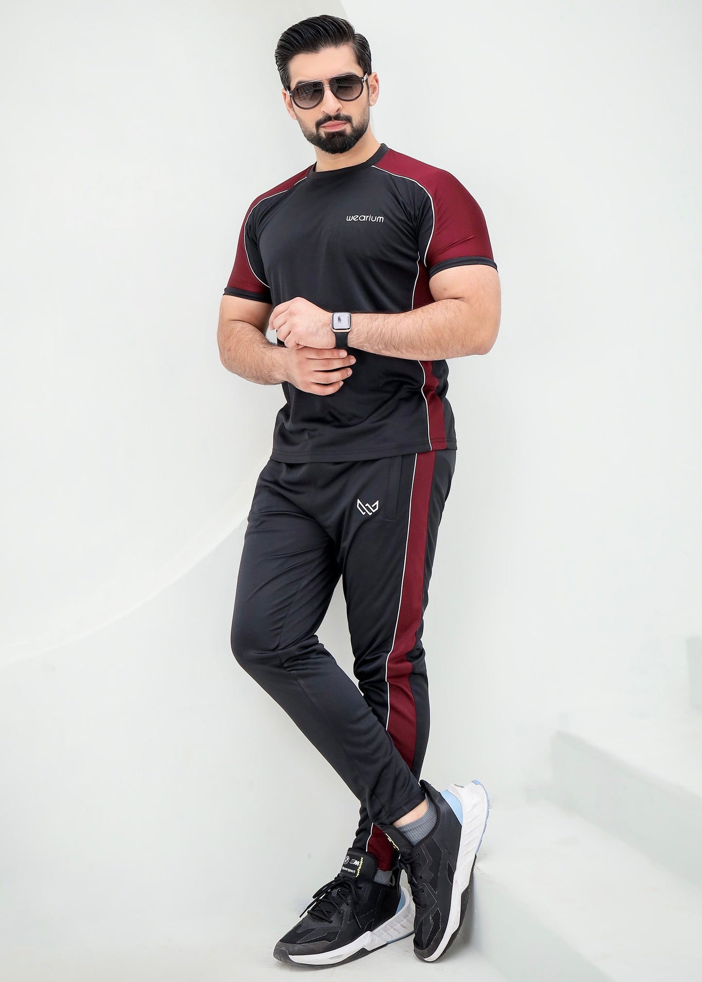 Topnotch Black/Burgundy - Dri-Fit